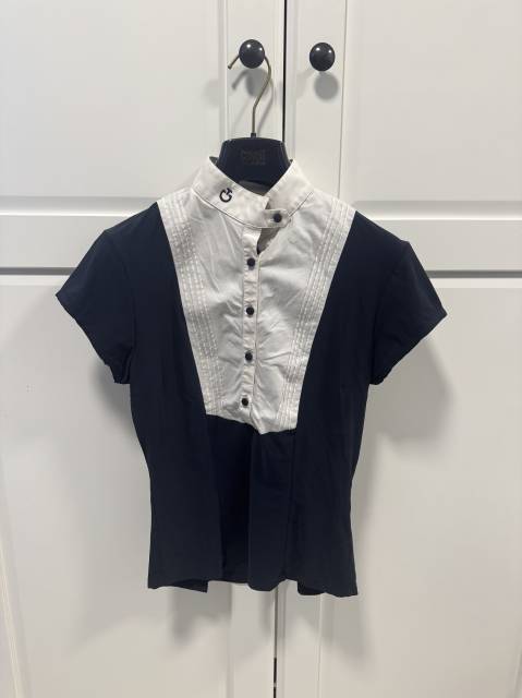 Cavalleria Toscana Pleated Bib Competition Shirt &ndash; Navy