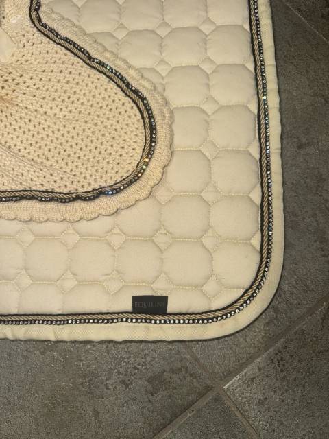 Equiline Crystal Jumping Saddle Pad & Fly Bonnet Set