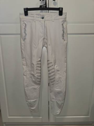 Animo Swarovski Crystal Competition Breeches &ndash; White