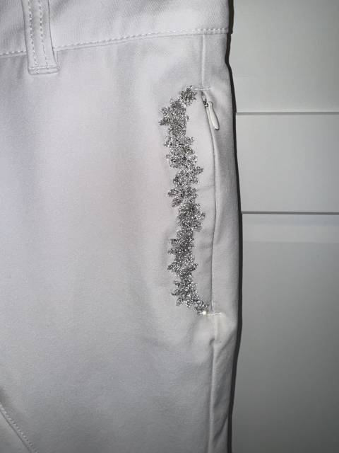 Animo Swarovski Crystal Competition Breeches &ndash; White