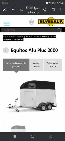 Horse trailer Humbaur Equitos alu plus 2 Stalls 2022 Used