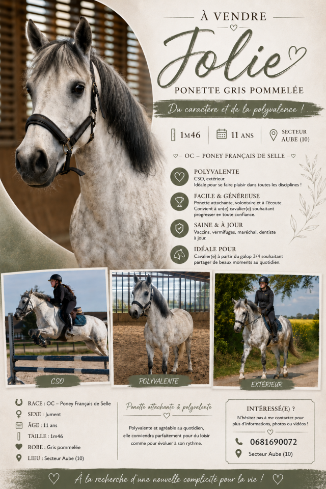 Mare Origin Recorded For sale 2015 Grey