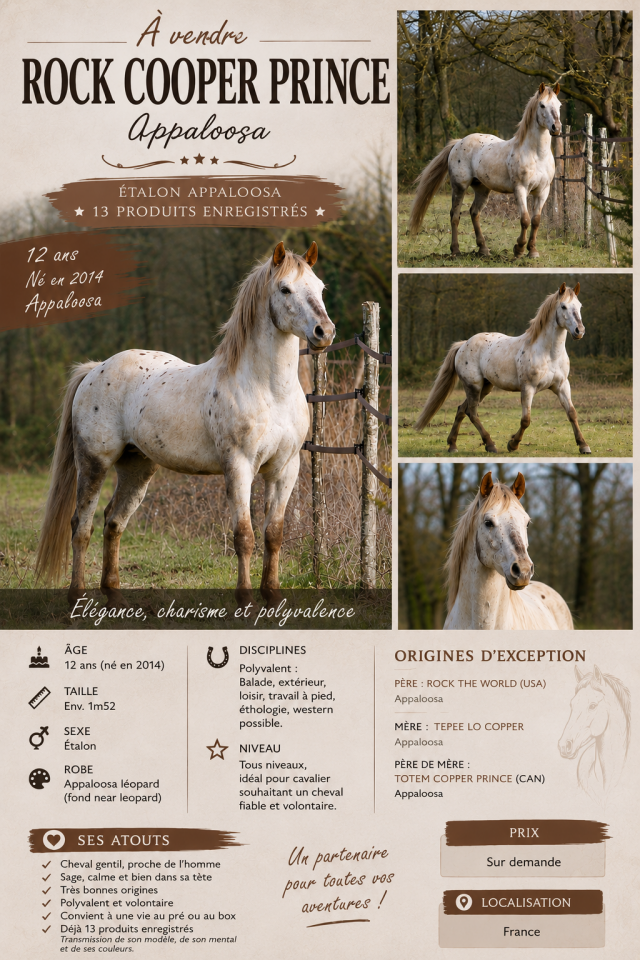 Stallion Appaloosa For sale 2014 Other color