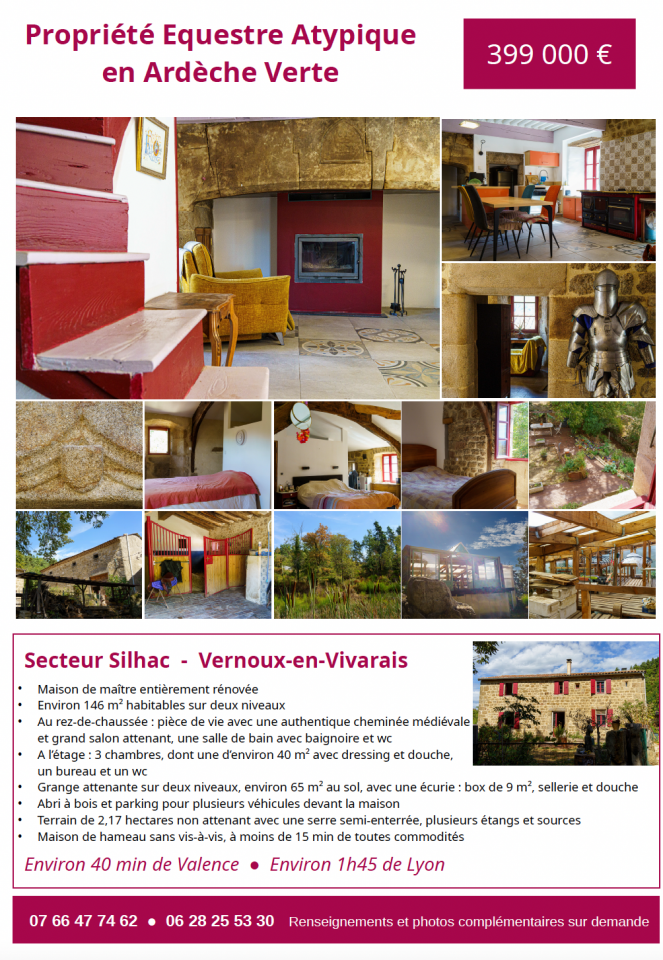 Luxurious equestrian property  Ard&egrave;che