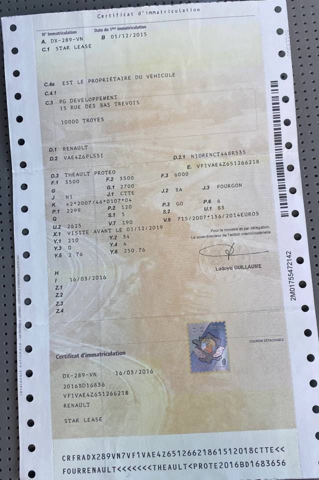 Horsebox HGV Theault Proteo 2015 Used