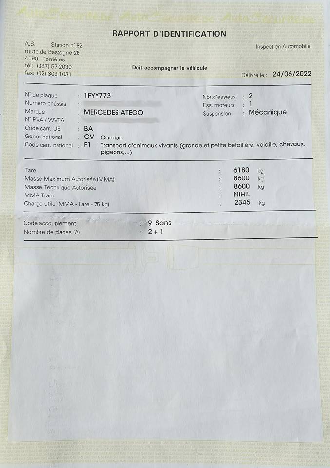 Horsebox NON-HGV Mercedes ATEGO 2013 Used